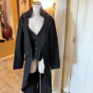 DarcChic Mens Gothic Steampunk Long Tailcoat